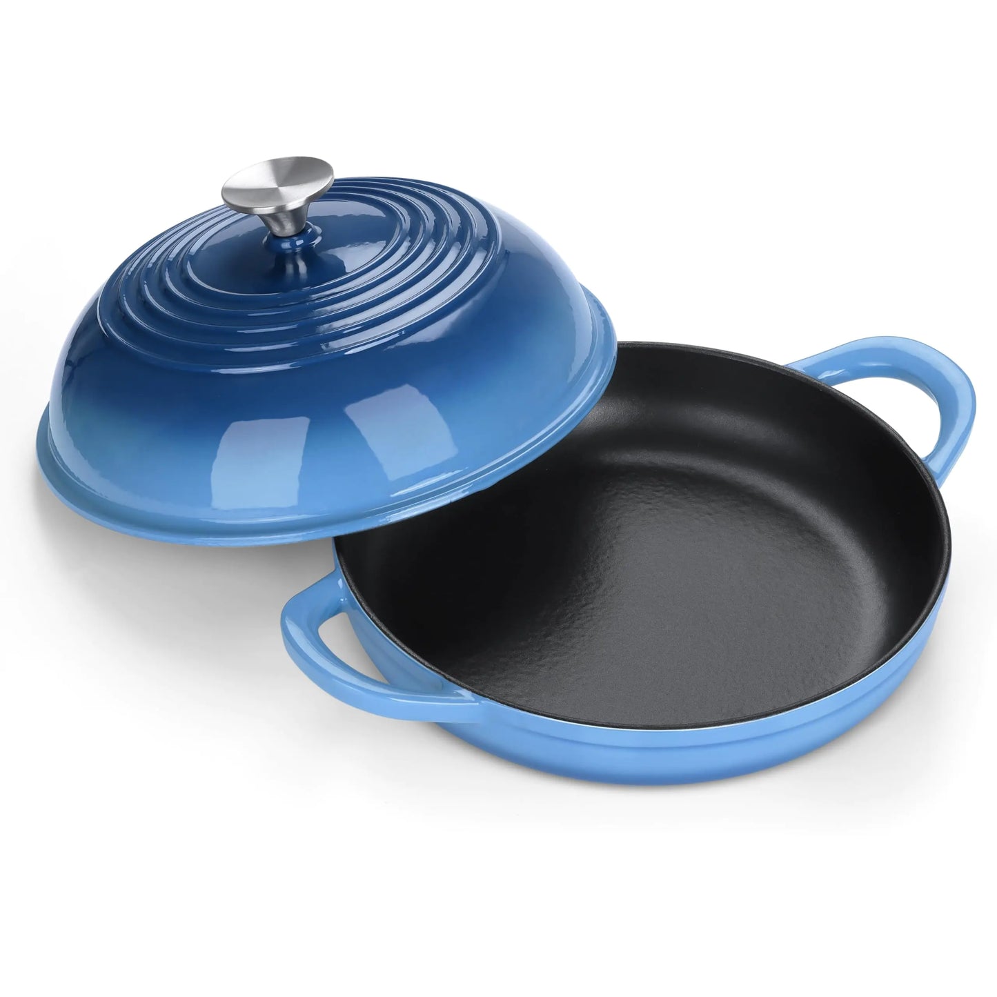 Dluxe Ave. 6 Qt Round Enameled Cast Iron Dutch Oven for,Sourdough Bread