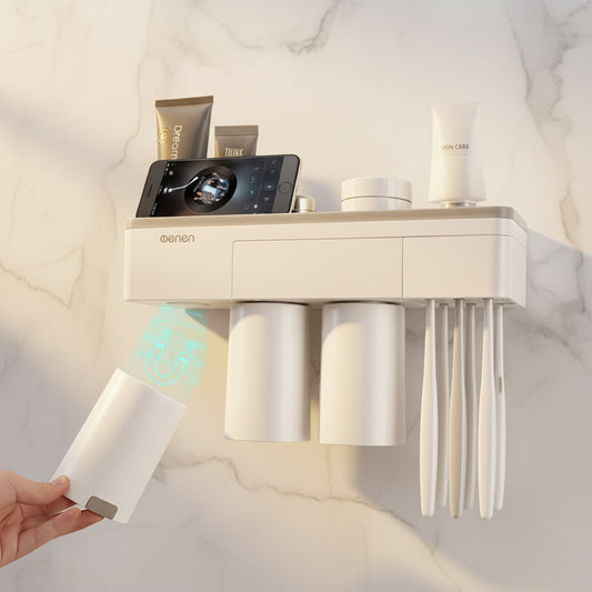 Dluxe Ave. Magnetic Toothbrush Holder Set with Mouthwash Cups