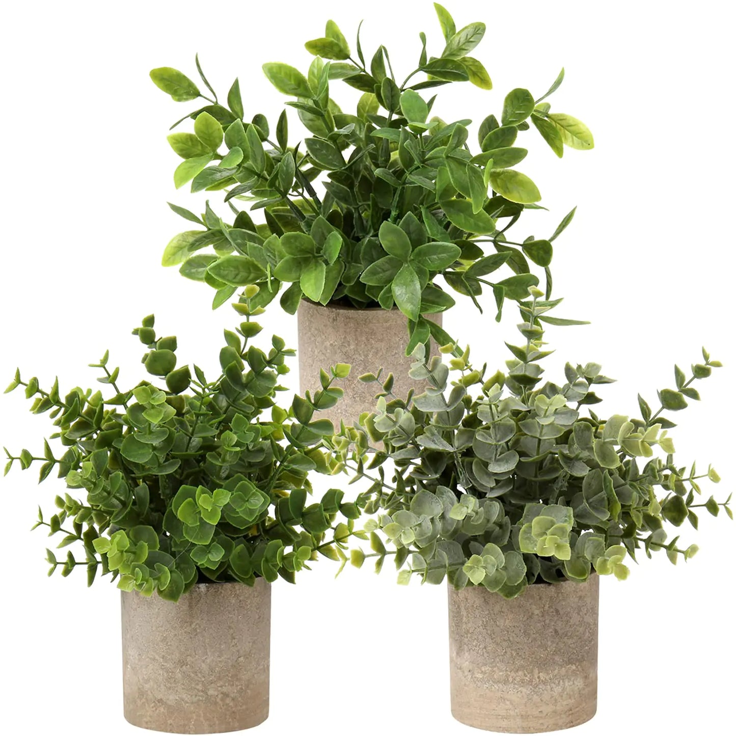 Out of Stock/ Dluxe Ave. Artificial Potted Plants Set of 3 Small Faux Plant