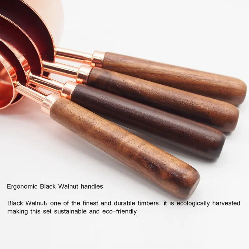 Dluxe Ave. Measuring Cup Set with Rose Gold Stainless Steel Spoons