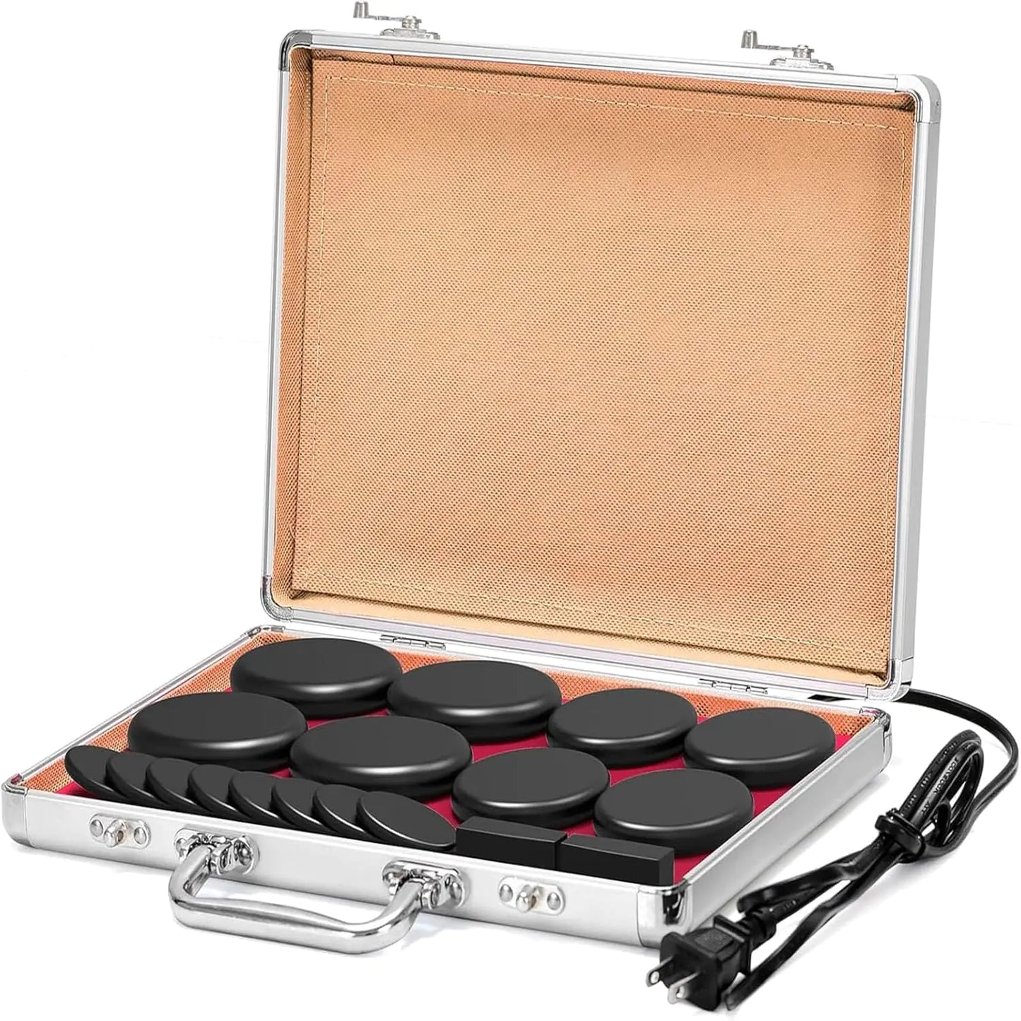 Dluxe Ave. Massage Stones with Heater Kit/ 18Pcs