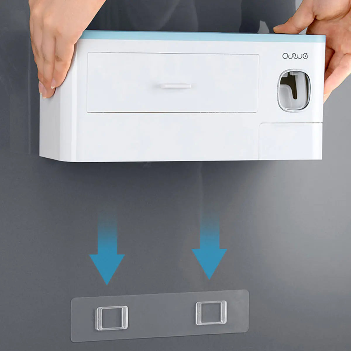 Dluxe Ave. Magnetic Toothbrush Holder Set with Automatic Toothpaste Dispenser