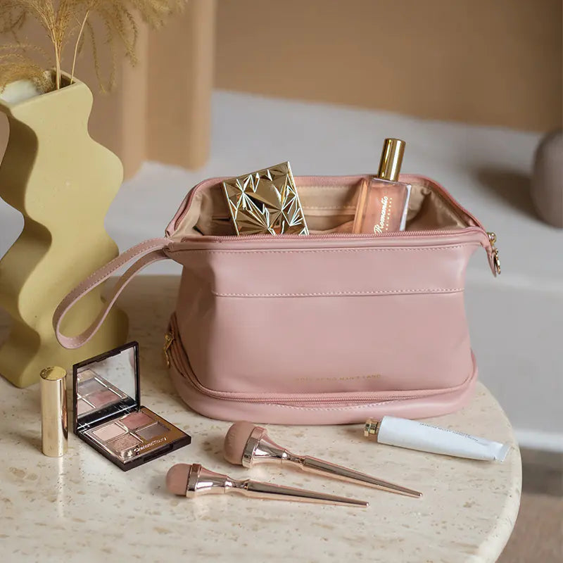 Dluxe Ave. Large Capacity Cloud PU Cosmetic Bag for Travel & Storage