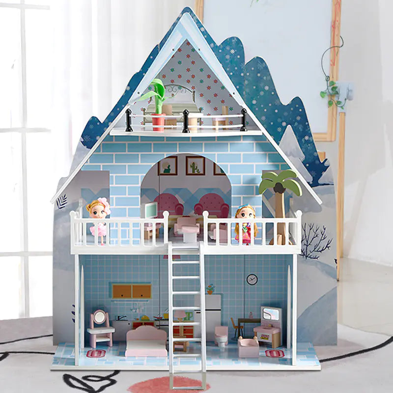 Dluxe Ave. Kids Wooden Luxury Dollhouse Toy for Role Play