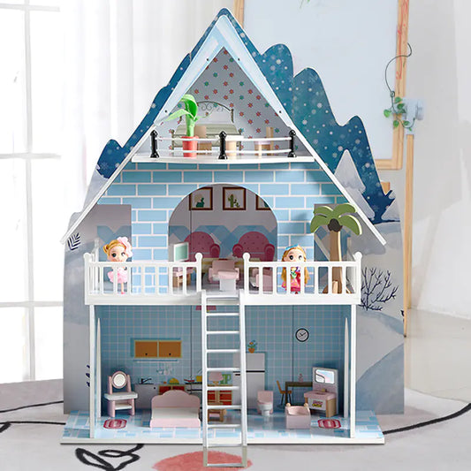 Dluxe Ave. Kids Wooden Luxury Dollhouse Toy for Role Play