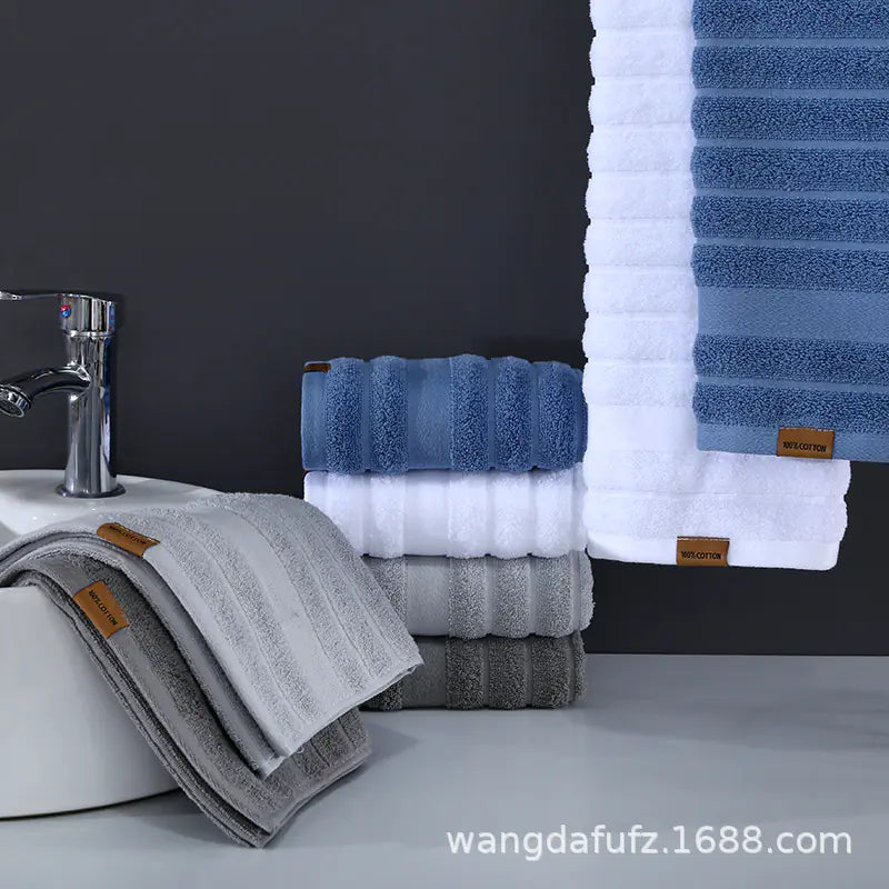 Dluxe Ave.  Thick Cotton Face Towels - Soft & Absorbent