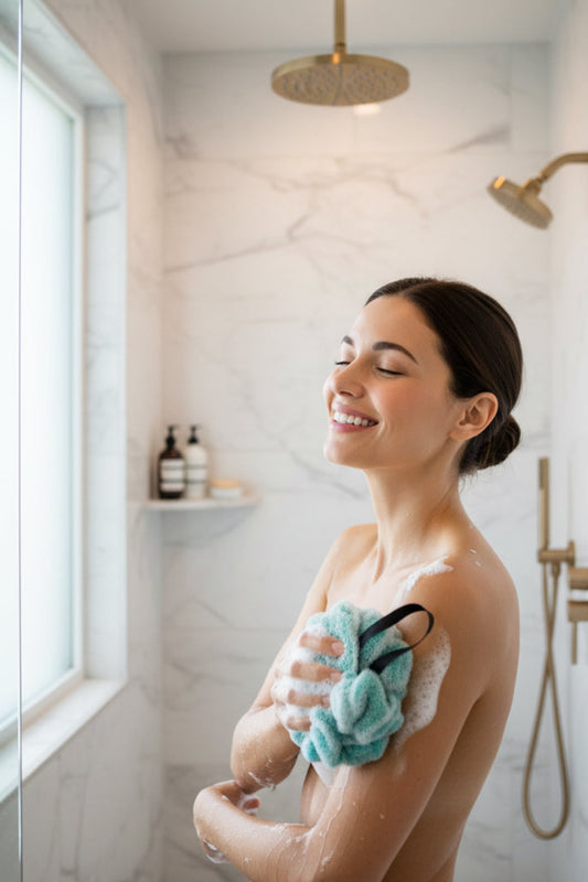 Dluxe Ave. Large Double-Net Bath Ball for Exfoliating