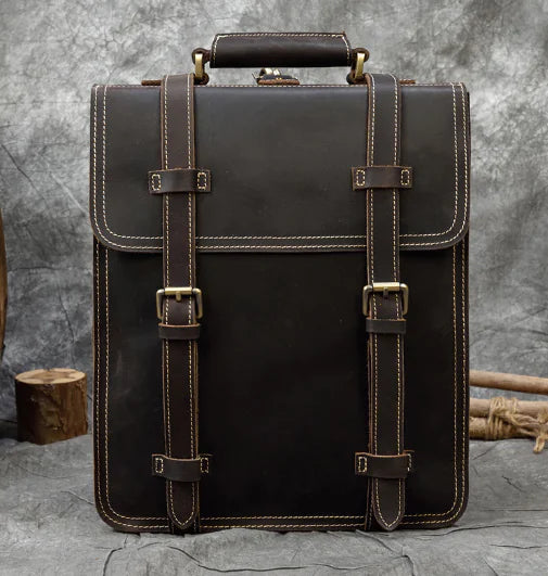 Dluxe Ave. Vintage Leather Travel Backpack