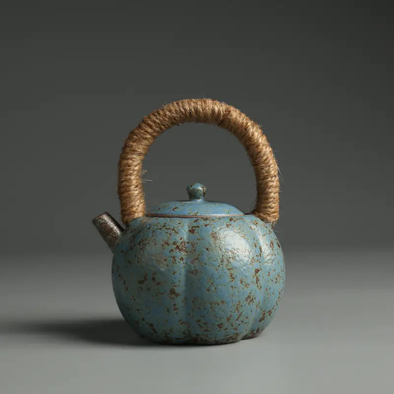 Dluxe Ave. Japanese Vintage Ceramic Teapot with Handle for Tea