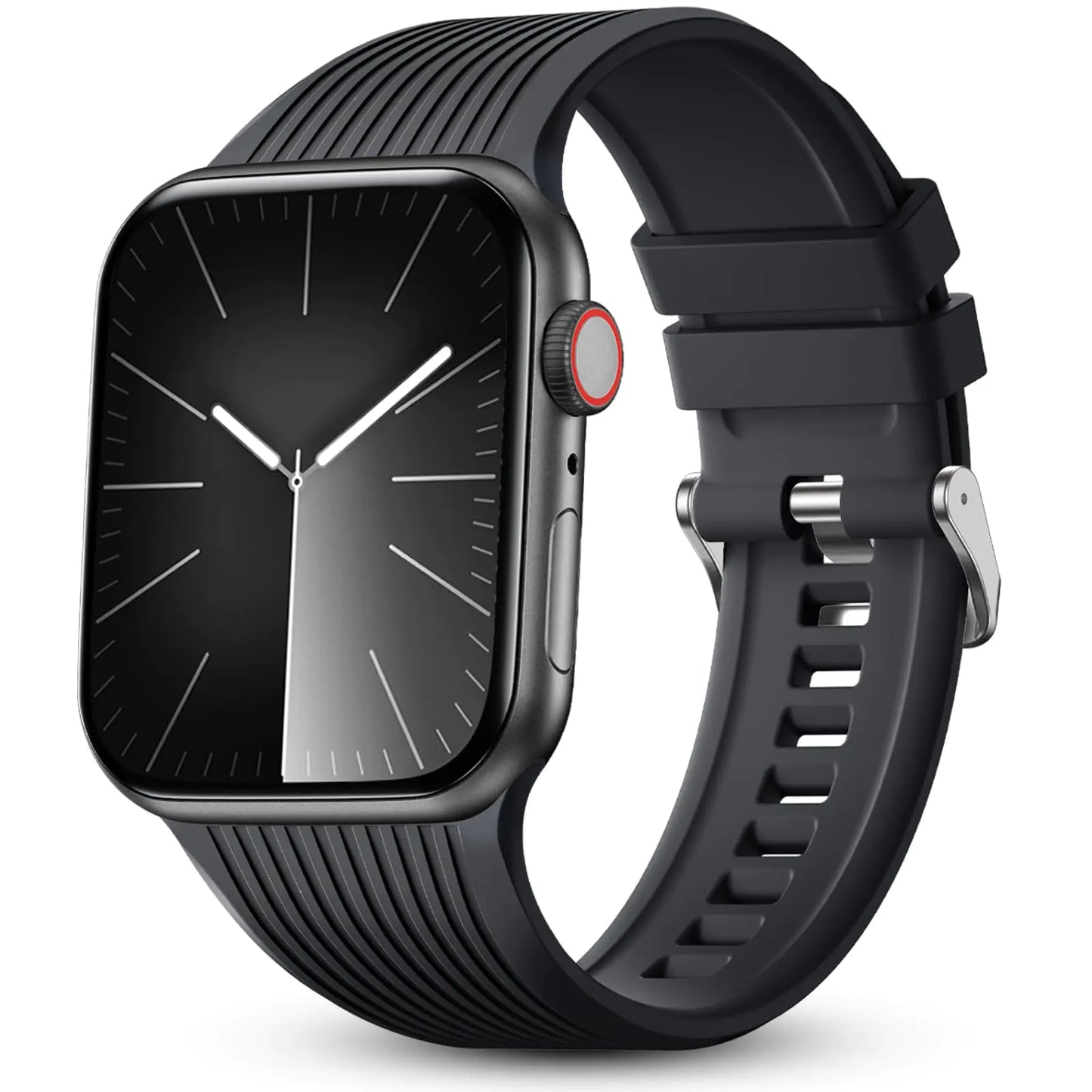 Dluxe Ave. Odbeai Classic Sport Band Compatible with Apple Watch Ultra 2/Ultra Band Compatible with Apple Watch Bands for Men 49mm 46mm 45mm 44mm 42mmSoft Silicone Rugged Strap for iWatch Band Series SE 10 9-1