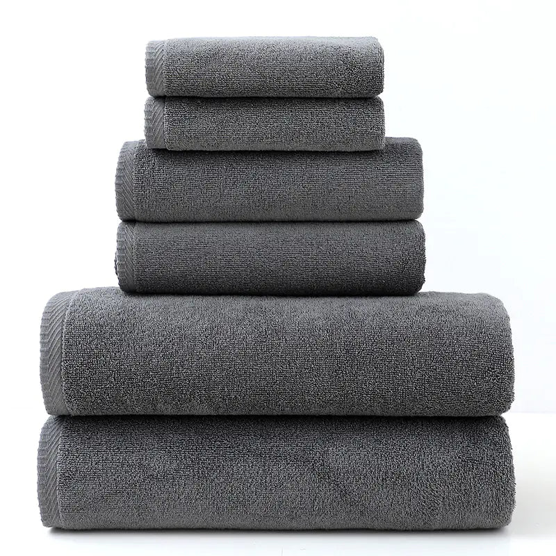 Dluxe Ave. Cotton Towel Set for Adults - 6 Pieces
