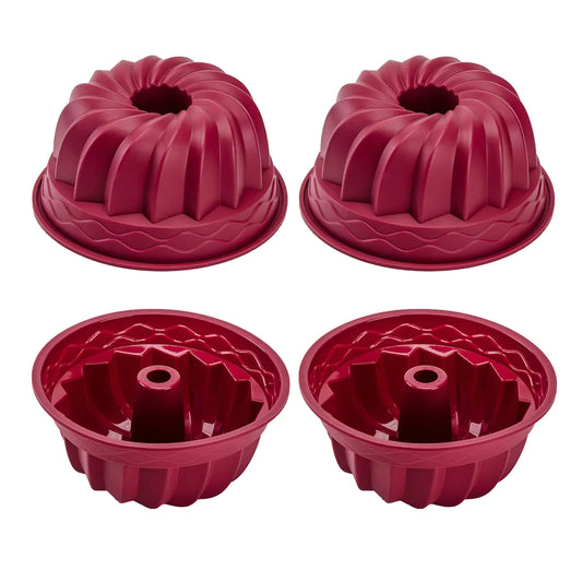 Dluxe Ave. 4 Inch Silicone Mini Bundt Cake Pan Set