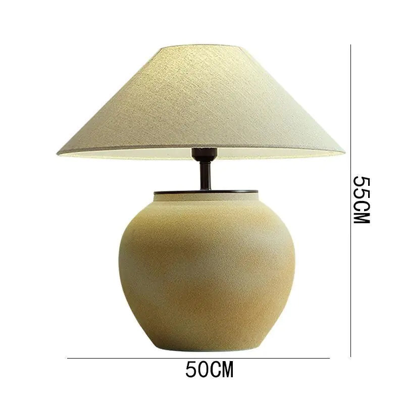 Dluxe Ave. Zhongshan Ceramic Table Lamp - Vintage Japanese Style