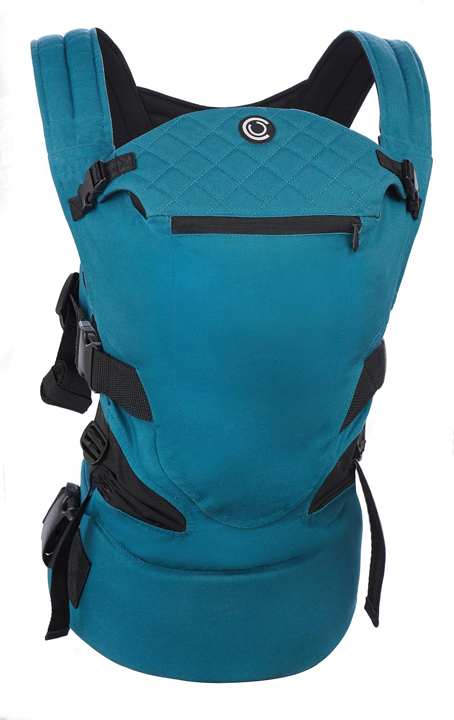 Dluxe Ave. Baby Carrier with Pockets/ Newborn Front Face in and Front Face Out (8-30 lbs)-/llWashed Teal