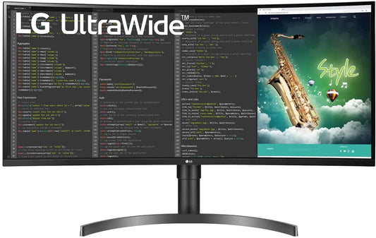 Dluxe Ave.  LG 35WN65C-B 35-inch-inch Curved UltraWide QHD HDR Monitor with FreeSync (Renewed)