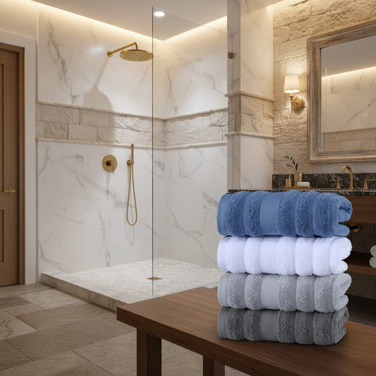 Dluxe Ave.  Thick Cotton Face Towels - Soft & Absorbent
