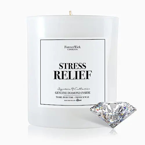 Dluxe Ave. Stress Relief Candle, Aromatherapy for Bath/ 14 oz & 70 Hours Burning Time