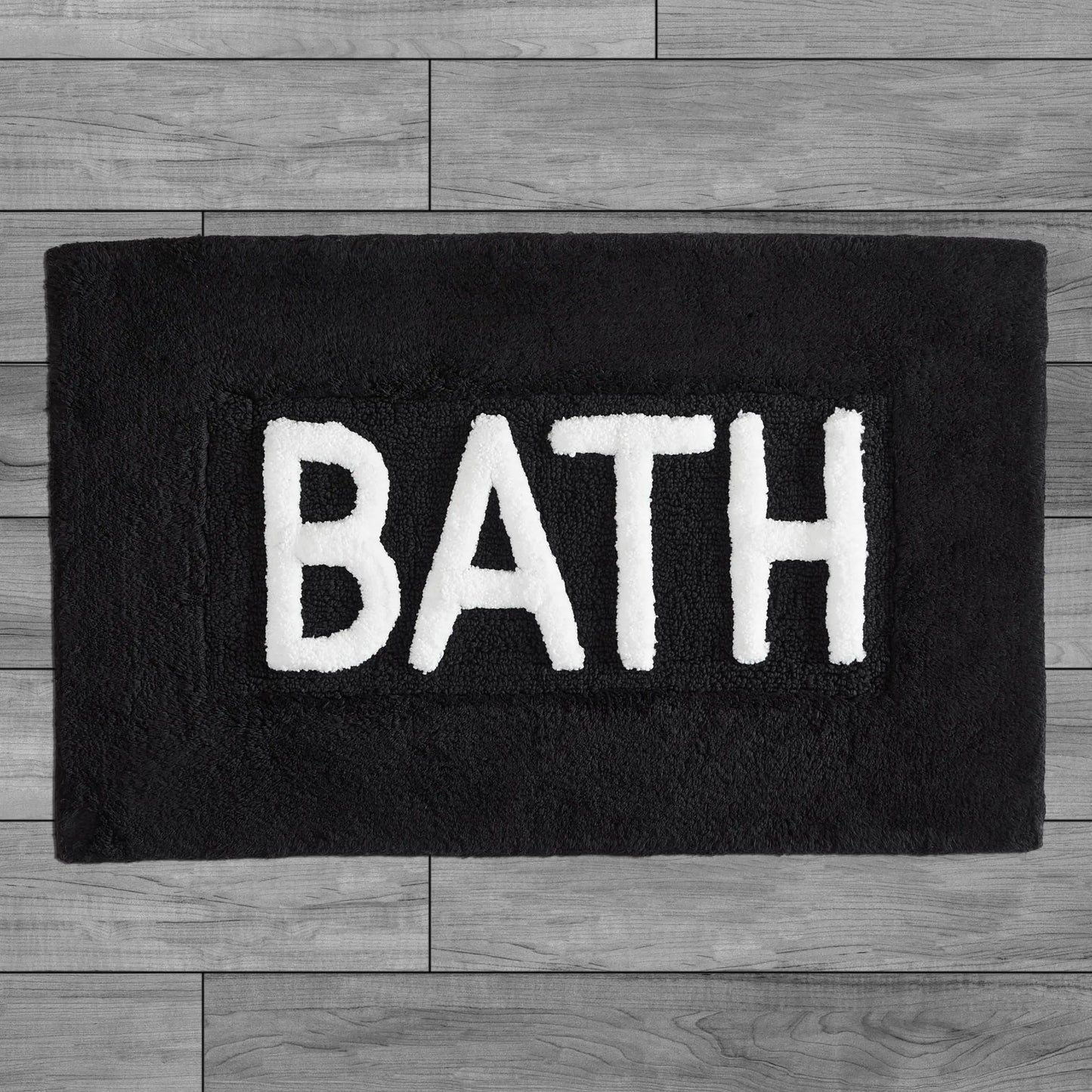 Dluxe Ave. Soft Cotton Bath Mat, Bathroom Decor Measures 21"x34"  (Black)