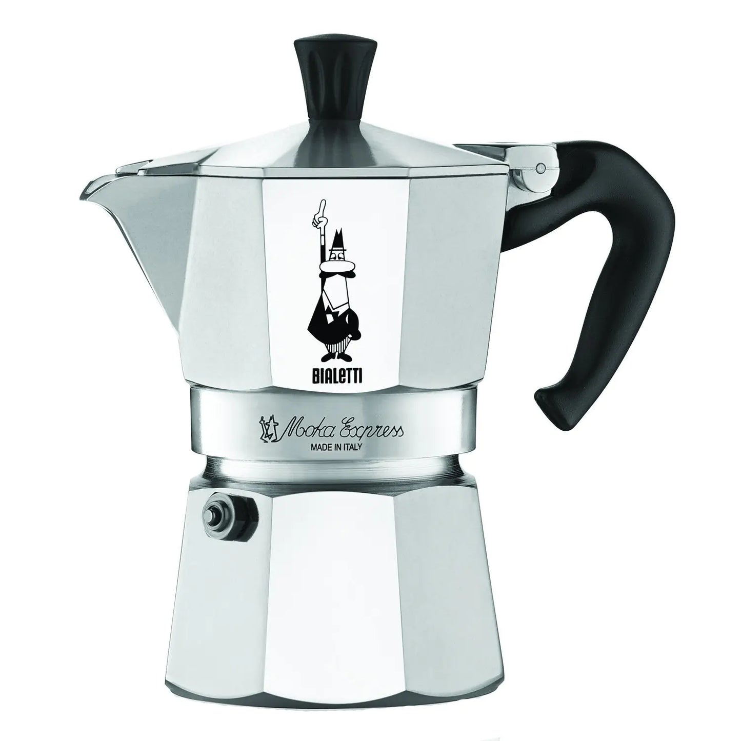 Dluxe Ave. Iconic Stovetop Espresso Maker/ Italian Coffee/ 3 Cups (4.3 Oz - 130 Ml)  Silver