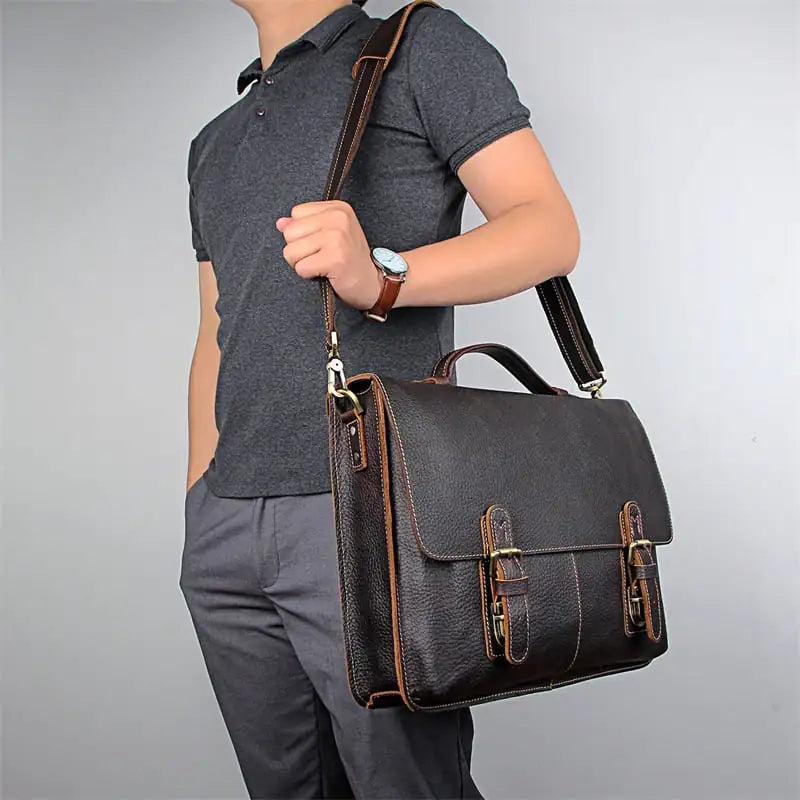 Dluxe Ave. Genuine Leather  Business Briefcase