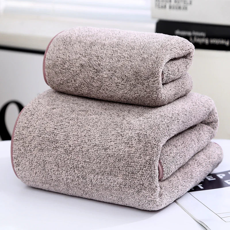 Dluxe Ave. Coral Fleece Bath Towel Set, Bamboo Charcoal Fiber