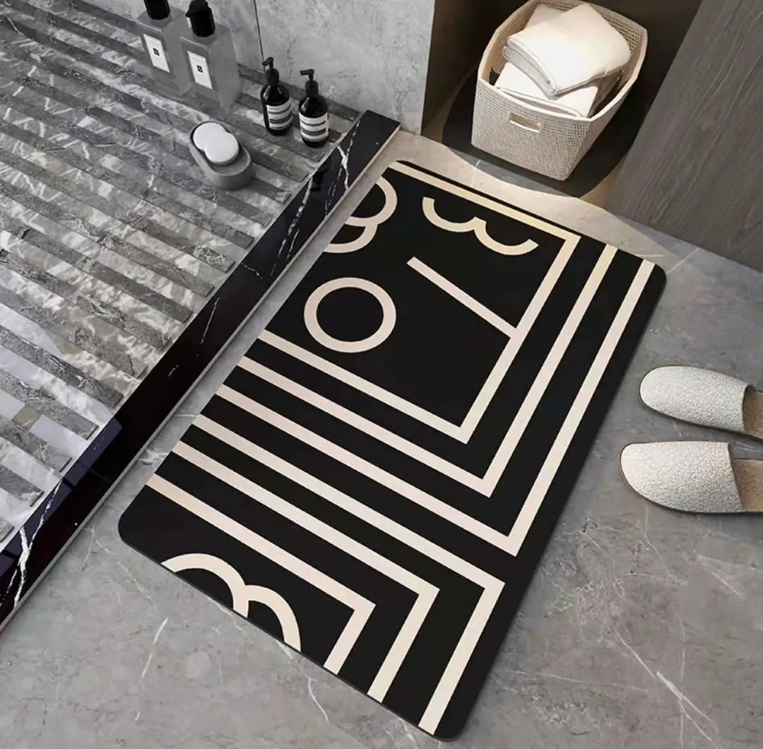 Dluxe Ave. Modern Non-Slip Two-Toned Bathroom Rug (1pc)