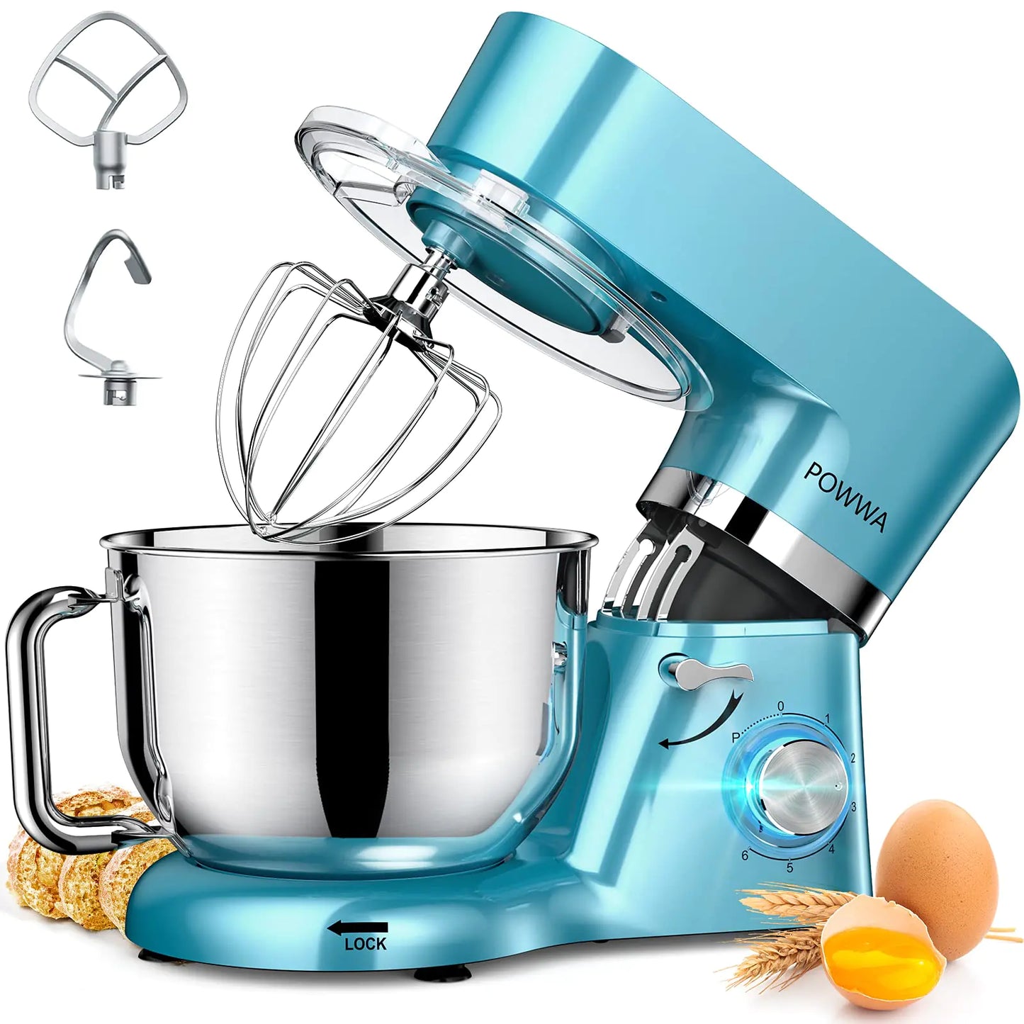 Out of Stock/ Dluxe Ave. Stand 7.5 QT Electric Mixer (Blue)