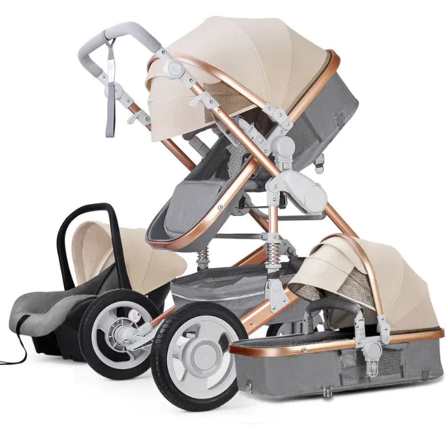 Dluxe Ave. High-View Foldable Stroller – Sit & Recline Comfort