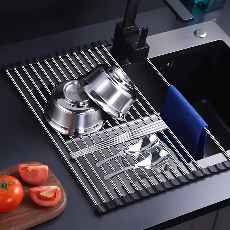 Dluxe Ave. Multifunctional Roll-Up Dish Drying Rack (1 Piece)