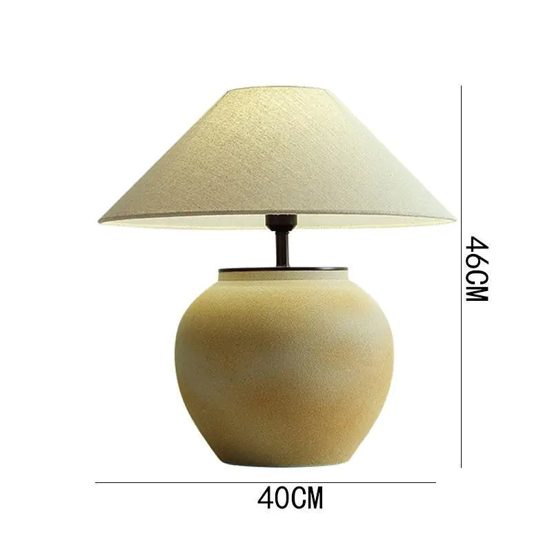 Dluxe Ave. Zhongshan Ceramic Table Lamp - Vintage Japanese Style