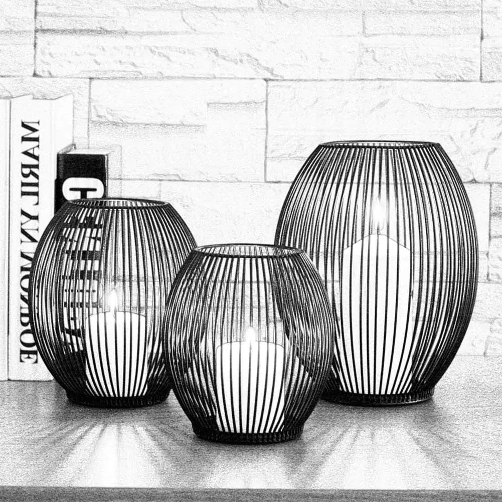 Dluxe Ave. Mediterranean Iron Birdcage with LED Candle Decor
