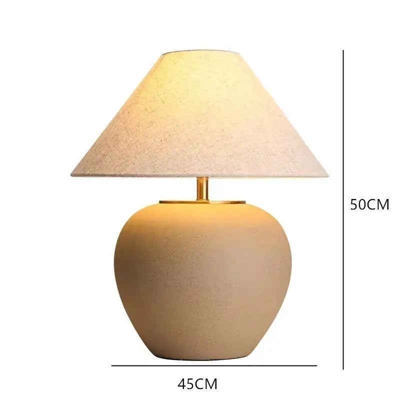 Dluxe Ave. Zhongshan Ceramic Table Lamp - Vintage Japanese Style