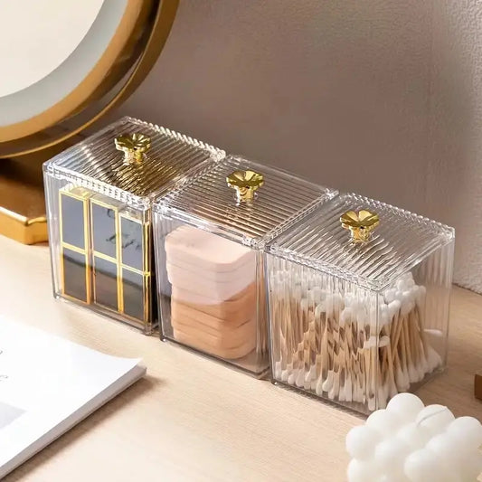 Dluxe Ave. Transparent Cosmetic Storage Box for Makeup and Jewelry