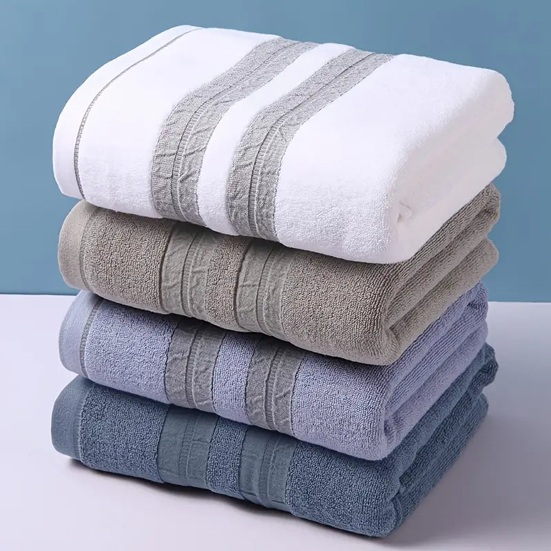 Dluxe Ave. Thickened Soft Striped Bath Towel - Large & Absorbent