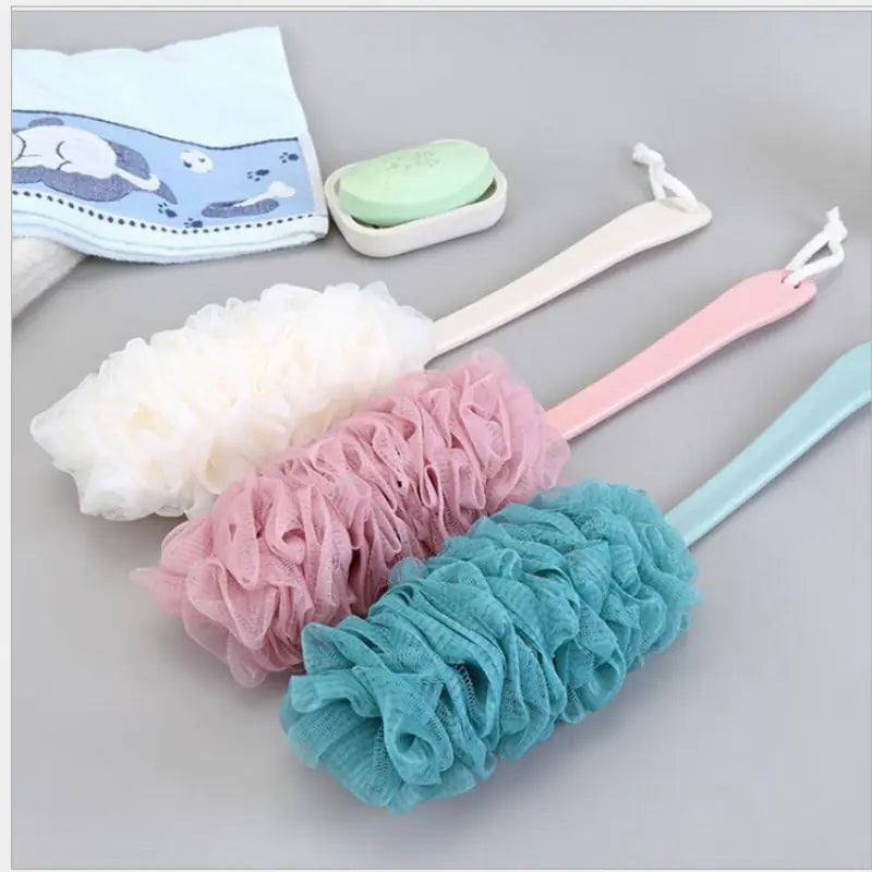 Dluxe Ave. Long Handle Mesh Back Bath Shower Scrubber Brush