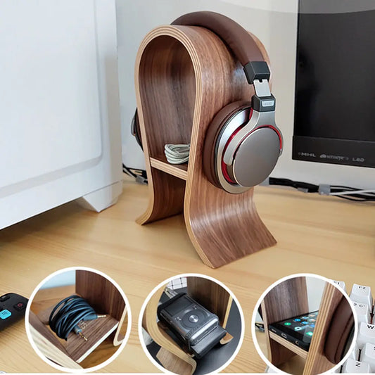 Dluxe Ave. Wooden Headphone Stand Creative Display Rack
