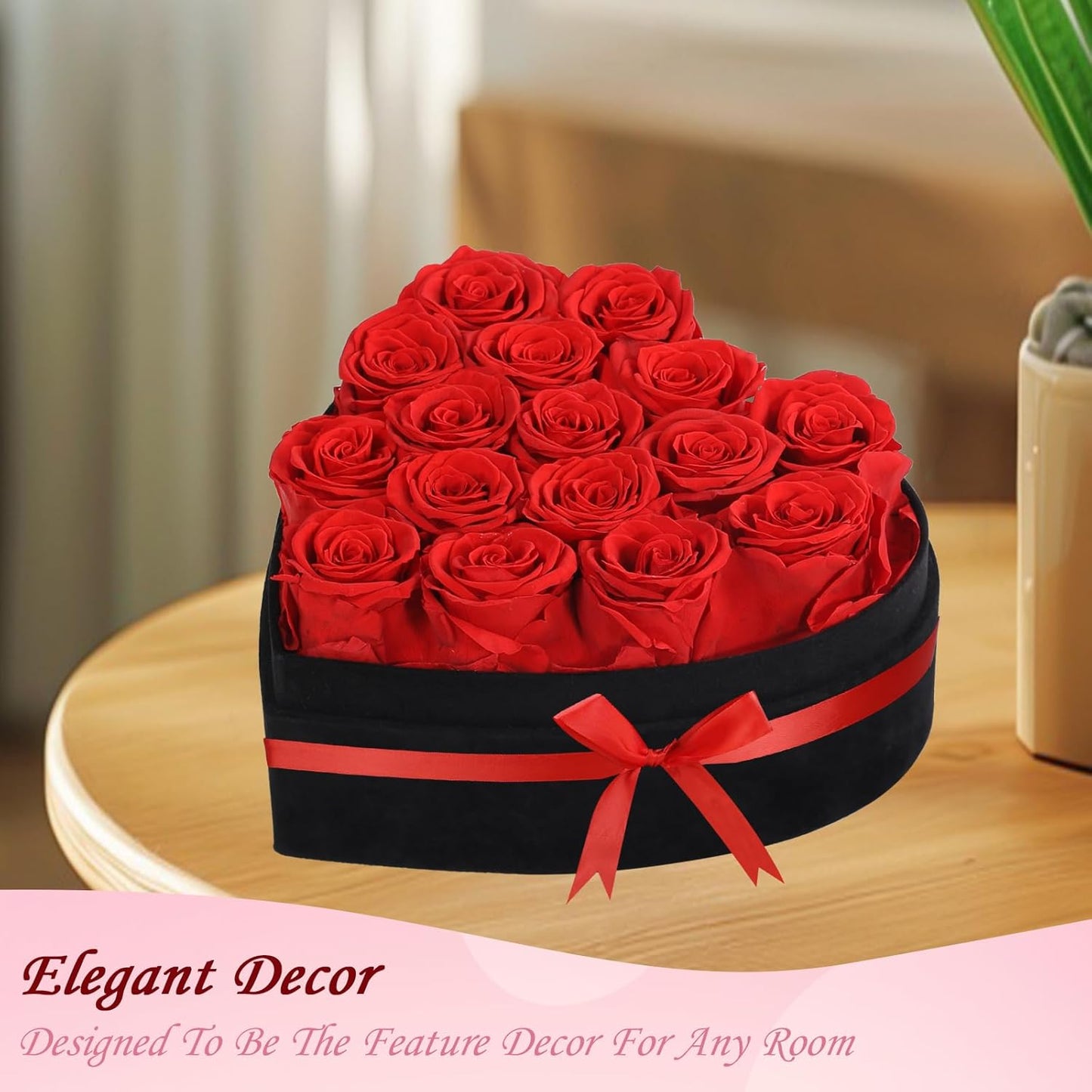 Dluxe Ave. Luxury Forever Real Roses in Suede Box/ 16Pcs (Red)