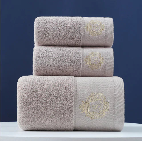 Dluxe Ave. 3 Pcs Ultra-Soft Cotton Bath Towel Set for Home