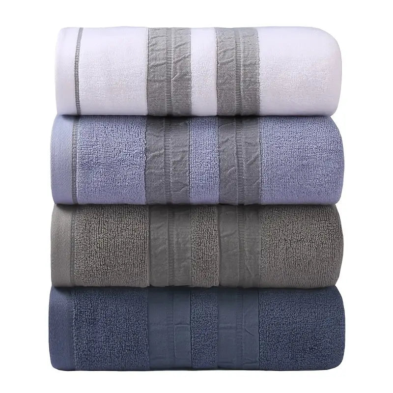 Dluxe Ave. Thickened Soft Striped Bath Towel - Large & Absorbent