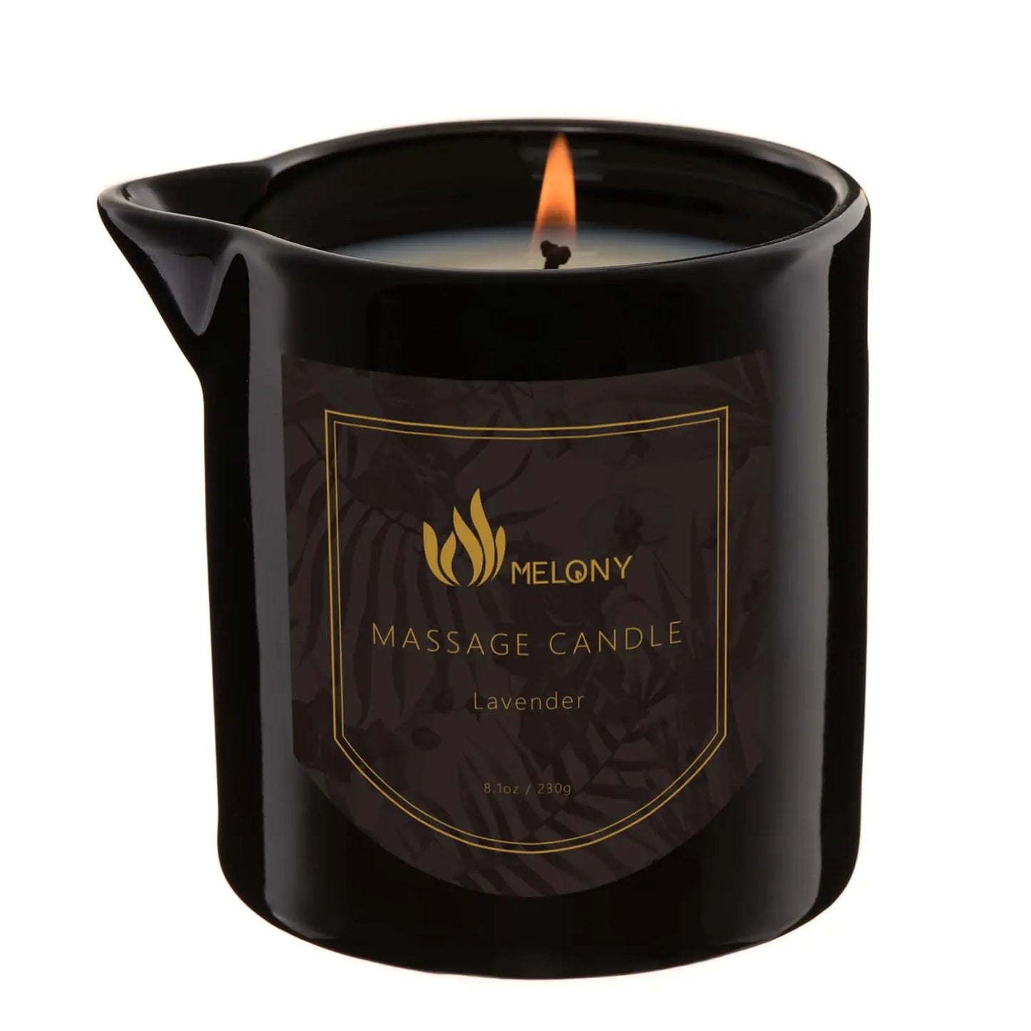 Dluxe Ave. MELONY Massage Oil Candle for Pure Relaxation- 8.1 oz- Moisturizing Essential Oil Body Massage Candle for Home Spa- Amazing Gift for Women & Men (Lavender)