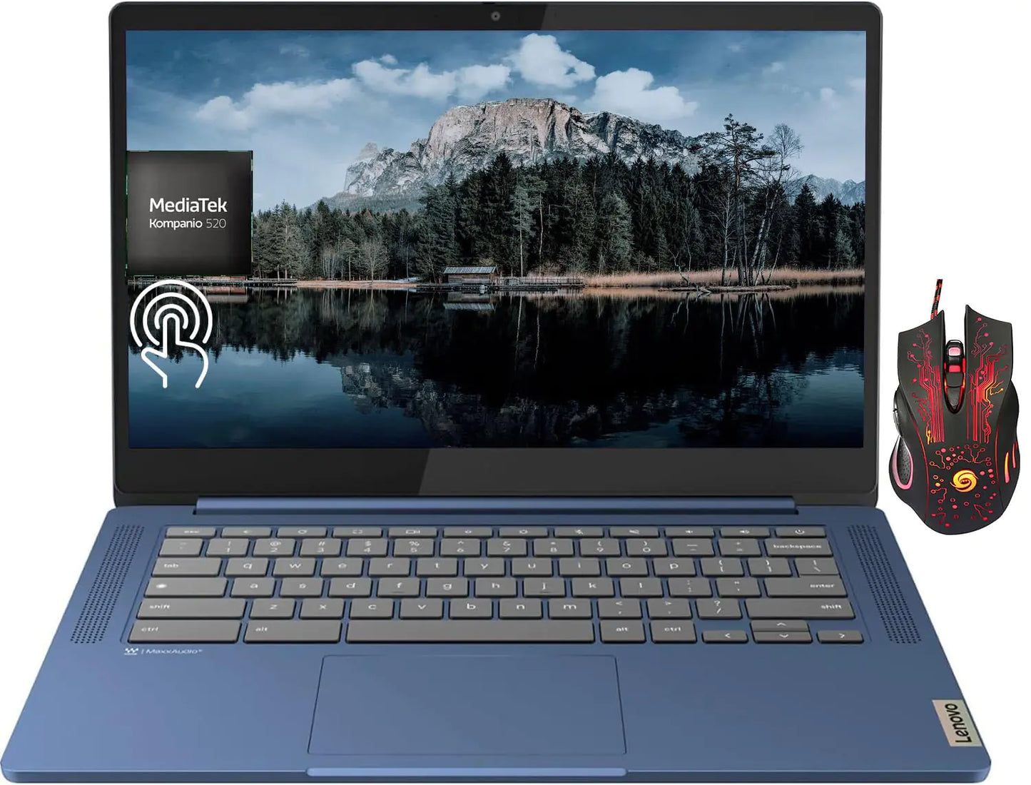 Dluxe Ave. Lenovo 2024 Slim 3 Chromebook Laptop 14" FHD Touchscreen MediaTek Kompanio 520 4GB RAM 64GB
