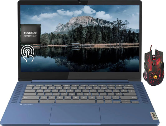 Dluxe Ave. Lenovo 2024 Slim 3 Chromebook Laptop 14" FHD Touchscreen MediaTek Kompanio 520 4GB RAM 64GB