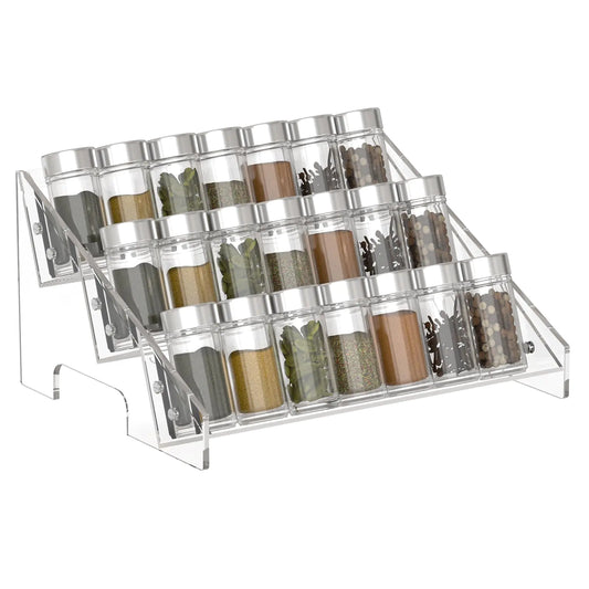 Dluxe Ave. Spice Rack Organizer for Cabinet Spice Jars/ Acrylic