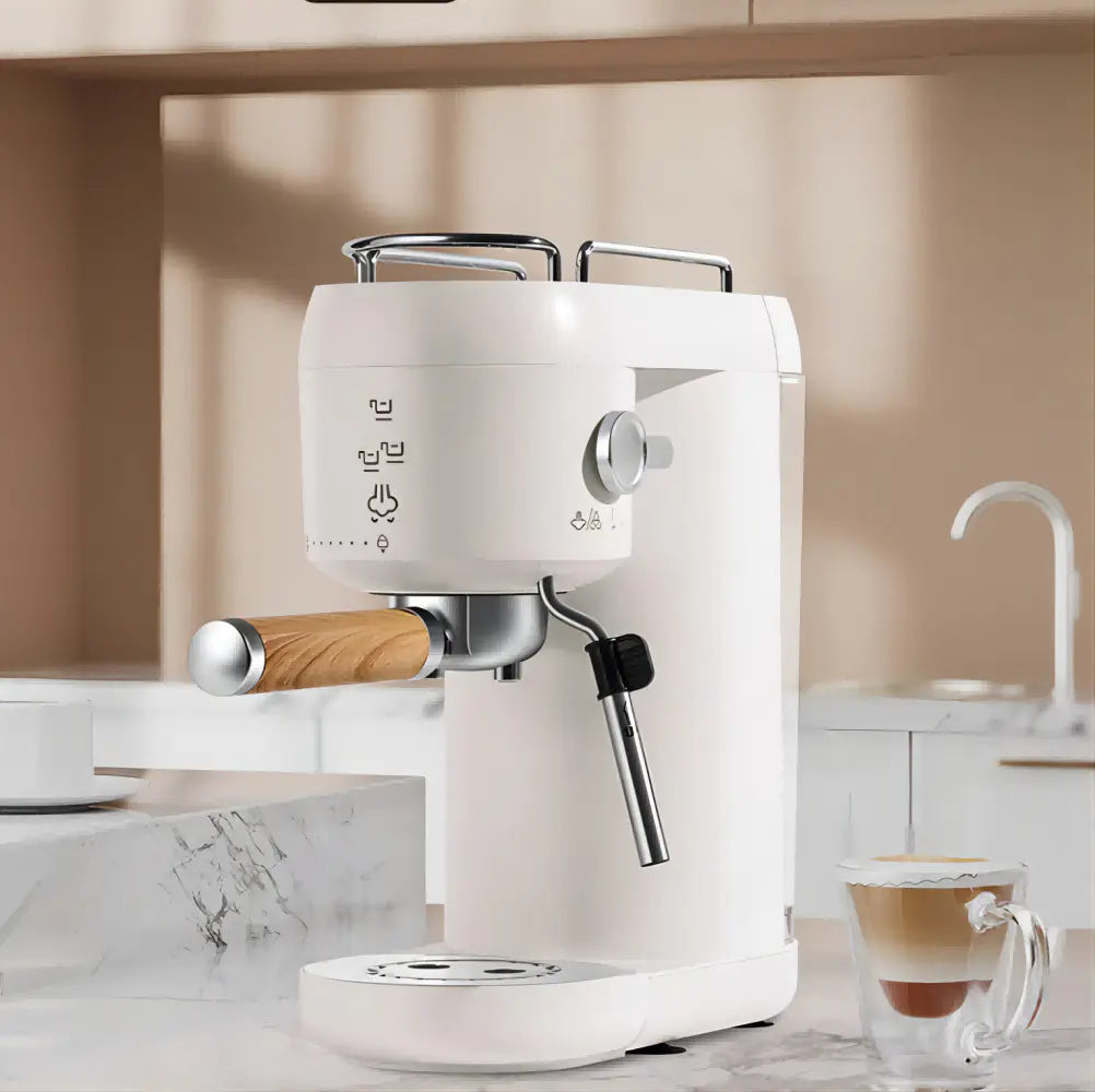 Dluxe Ave. Espresso Machine with Milk Frother and Grinder 110V.