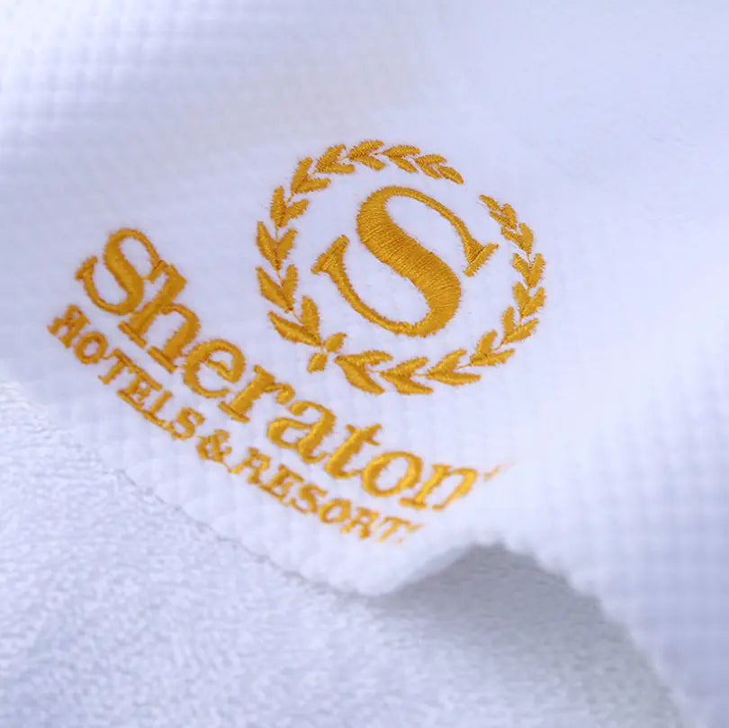Dluxe Ave. Hotel Quality White Cotton Bath Towels for Spas and Inns